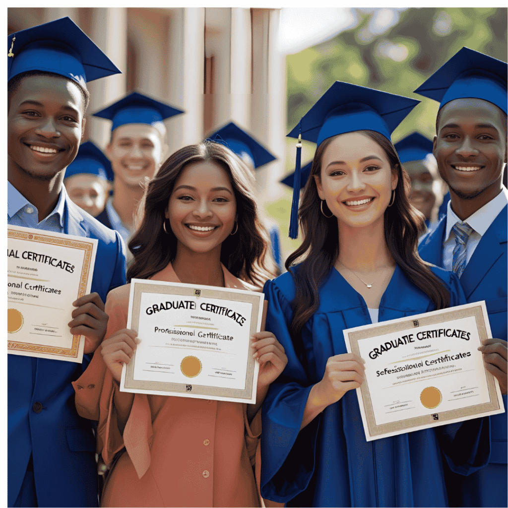 image showing "Professional certificate Vs graduate certificate."