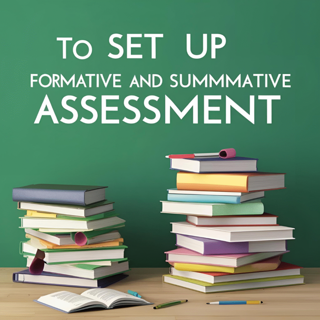 to set up formative and summative assessment.
