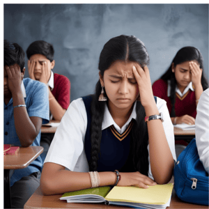 What to do if I fail in class 12? image showing distressed students.