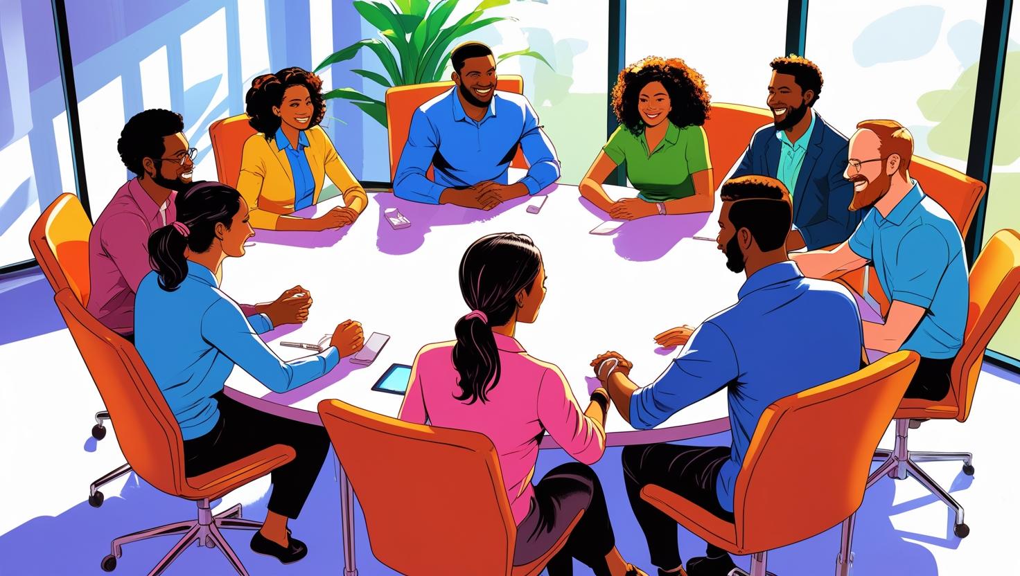Image showing 'group discussion' among students